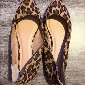 Old Navy Leopard-Print Pointed Toe Flats - Brown/Black